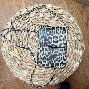 Animal print cross-body bag